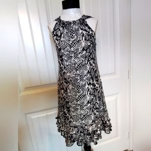 R & K Snake Print Sleeveless Dress